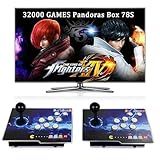 RegiisJoy 32000 in 1 Pandoras Box 78S Retro Arcade Game Console, 4 Player 3D Magical Modified Game, Search Save Delete Cheat Function, Favorite List, One-Button Combo, 128G TF, Separate Console