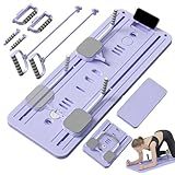 Pafal Pilates Board, Pilates Reformer Set, Multi-Purpose Foldable Pilates Reformer Board for Home, 5 in1 Pilates Sliding Board, Pilates Equipment