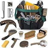 TERPUP Horse Grooming Kit 13 Piece, Horse Brushes for Grooming Supplies Set with Organizer Bag, Horse Brush & Curry Comb for Effective Cleaning, Gift for Horses Riders Beginners