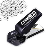CyeeLife Dart Accessory: Flight Hole Punch Tool with 100 Metal O Rings (Steel and Soft Tip Darts) (Black)