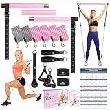 Pilates Bar Kit with Resistance Bands, Multifunctional Yoga Pilates Kit