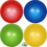 Leyndo 4 Pcs 26 Inch Yoga Exercise Ball Pilates, Bright Color