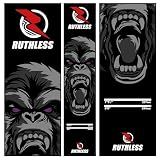RUTHLESS Darts Mat | Heavy Duty Anti‑Slip Carpet Dartboard Throw Line Mat for Floor Protection | Black with Gorilla Print.