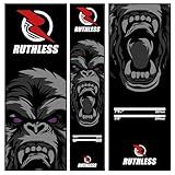RUTHLESS Darts Mat | Heavy Duty Anti‑Slip Carpet Dartboard Throw Line Mat for Floor Protection | Black with Gorilla Print.