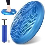 Special Supplies Stability Cushion Balance Pad for Core Strength Trainer and Flexibility, Tactile Sensory Disc for Standing or Sitting, Soft Molded Spike Surface, Includes Air Pump (Blue)