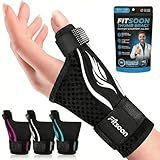 FITSOON Thumb Support Brace | Upgraded Thumb Spica Splint Stabilizer Pain Relief Night Support for De Quervain’ s Tenosynovitis Trigger Finger Arthritis Sprains | Breathable Fabric