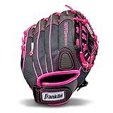 Franklin Sports Windmill Series 11-Inch Softball Glove, Righty Glove, Pink/Gray
