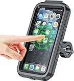 Kewig Bike Phone Mount Waterproof, Motorcycle Phone Mount with Aluminum Alloy Handlebar Mount Base & Touch-Screen, 360 Rotation Bike Phone Holder Suitable for 4.7'' - 6.3'' Cellphones