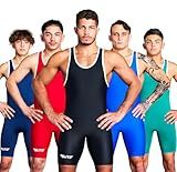 Elite Sports Men’s Wrestling Singlet, Powerlifting & Weightlifting Compression Suit for Grappling, Training & Competition