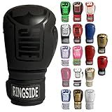 Ringside Apex Bag Gloves, IMF-Tech Synthetic Boxing Gloves with Secure Wrist Support, Ideal for Men and Women, Black, L/XL