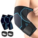 CYCLXY Arm & Elbow Compression Sleeve(1 Pair)，Tennis Elbow Braces for Tendonitis and Tennis Elbow，Arm Guards Supports golfer ，tennis elbow relief for women & men,elbow sleeve for weightlifting