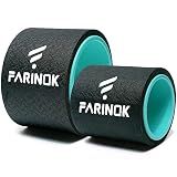 Yoga Wheel Set of 2, Upgraded 10MM Thick Back Wheels for Pain Relief & Stretching, Strongest Back Roller for Deep Tissue Massage, Improving Yoga Poses Backbend