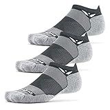 Swiftwick- MAXUS ZERO Tab (3 Pairs) Running & Golf Socks, Maximum Cushion (Gray, Large)