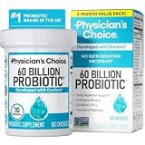 Physician's CHOICE Probiotics 60 Billion CFU - 10 Strains + Organic Prebiotics - Immune, Digestive & Gut Health - Supports Occasional Constipation, Diarrhea, Gas & Bloating - for Women & Men - 60ct