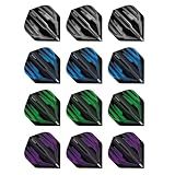 Red Dragon Hardcore Selection Pack Dark Wings Extra Thick Standard Dart Flights - 4 Sets Per Pack (12 Dart Flights in Total)