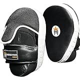 Meister Cowhide Leather Curved Focus Mitts w/Wrist Support (Pair)