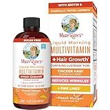MARYRUTH'S Liquid Multivitamin+Hair Growth | Biotin 10000mcg | Lustriva Hair Growth Supplement | Clinically Tested in Women for Thicker Hair&Facial Wrinkle | Skin Care | Ages 18+ | 15.22 Fl Oz