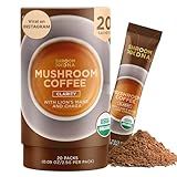 ShroomDNA Mushroom Coffee Blend with Chaga & Lion's Mane | Instant Focus + Clarity All Day | Organic + Vegan + Gluten Free | No Added Sugar | 20 Count