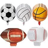 Ospvcwk 25 Pcs Sports Foil Balloons, 18 Inch Thick Mylar Helium Balloons