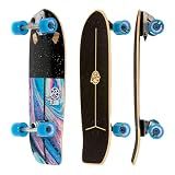 Flow Surf Skates Cruiser - 29"x10" 7-Ply North American Maple Deck, Carving Truck, Fully Assembled, Supports up to 275 lbs for Surf-Like Carving