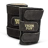 Tiger Paw Authentic Gymnastics Wrist Supports (Sold in Pairs) - Original Competition-Grade Gymnastics Wrist Guards, Wrist Support Braces, Adjustable, Made in USA Hand Wraps (Black - Small)