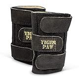 Tiger Paw Authentic Gymnastics Wrist Supports (Sold in Pairs) - Original Competition-Grade Gymnastics Wrist Guards, Wrist Support Braces, Adjustable, Made in USA Hand Wraps (Black - Small)