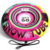 48" Snow Tubes for Kids Adults Sledding Heavy Duty with Canvas Cover