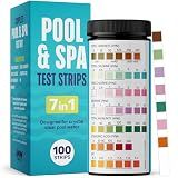 JNW Direct Pool Test Strips for Pools and Spas - 7 in 1 Water Test 100 Pack