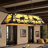 Tinkoso 48-inch Billiard & Pool Table Lights Rustic Ceiling Light Fixture Pool Table Light for 7' 8' 9' Farmhouse Hanging Light Fixture for Game Room Man Cave Dining Room
