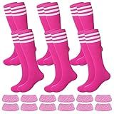 Panitay 12 Pcs Sport Accessories Softball Soccer Socks Glitter Eye Black Stickers for Sports Youth Women Adult Cheer Supplies (Pink,White)