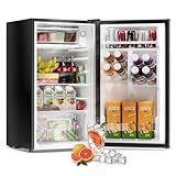 Frostorm 3.2 Cu Ft Mini Fridge with Freezer - Energy Efficient, Large Capacity Single Door Upright Freezer for Bedroom, Office & Dorm | Small Fridge, Reversible Door, ETL Certified(Black)