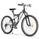 DUSACOM 26 Inch Mountain Bike, Black, Men Women Adult