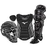 Mizuno Samurai Adult Baseball Boxed Catcher's Gear Set , Black-Grey, 16" Men's Adult