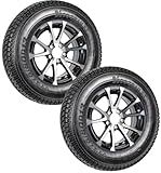 eCustomrim 2-Pack Aluminum Trailer Tire And Wheel ST175/80D13 175/80D13 13 Inch Load 5 Lug 4.5 Center Avalanche Black Rim