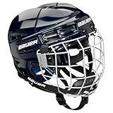 Bauer Prodigy Hockey Helmet Combo with Facemask Cage, Youth Size (Navy Blue)