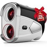 Upgraded 0.5 Second Easily Lock on a Pin Golf Rangefinder with Slope 2X HD Bright LCD, 1500 Yards Range Finder for Golf/Hunting, 7X Magnification with Flag Pole Locking Vibration, Golf Gifts Pcs