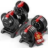 Yagud Adjustable Dumbbell Set, 50/90 lbs Adjustable Weights Dumbbells
