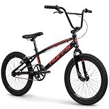 HUFFY Axilus Kids BMX Bike, Intermediate Rider, Boys and Girls Bikes, 20-Inch Wheels, Steel Frame, BMX Gearing, Single Speed, Tricks and Stunts Bike