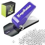 MageRabbit Dart Flight Hole Punch Tool, Dart Flight Hole Punch with 100 Metal O Rings, Dart Accessories Puncher for PET Flights,Dart Flight Punch Tool (Purple)