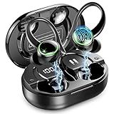 Wireless Earbuds, Bluetooth 5.4 Headphones Sports, 50H Playback Over-Ear buds with ENC Noise Cancelling Mic, Deep Bass Fitness Earphones with Earhooks, IP7 Waterproof Headset for Gym Running Workout