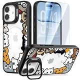 TEAM LUXURY for iPhone 17 Case, for MagSafe, Kickstand, Cute | Magnetic Phone Case, Cute Aesthetic for Women & Girls, Tempered Glass Screen Protector Included, Shockproof Protection