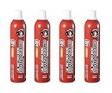 Lancer Tactical 12 kg High PSI Power UP Green Gas G-1100 Classic Can Silicone Oil/Oil Free Airsoft Guns Pack for Airsoft Pistol, Airsoft Rifle, and Air Gun-Pack of 4 (Oil Free)
