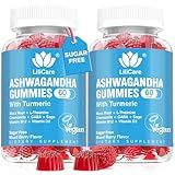Ashwagandha Gummies 2000mg for Women Men - Sugar Free, Vegan - Organic Ashwagandha Root Extract Supplements Gummy & Vitamin D3, B12 and Turmeric, Promote Relaxation, Mixed Berry Flavor, 120 Count