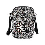 MNIGIU Funny Dart Gift For Dart Player In My Darts Era Crossbody Bag Dartboard Paint Shoulder Bag Dart Game Queen Gift (In My Darts Era Black)