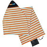 SUN CUBE Surfboard Sock Cover, Protective Surf Bag for Surfing Board, Light Stretchy Surfbag Sleeve for Shortboard, Hybrid (6'0'', Sunset Orange)