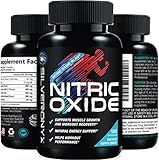 Extra Strength Nitric Oxide Booster - 3X Strength L-Arginine, Citrulline, & Beta Alanine - Premium Nitric Booster Natural Energy, Muscle & Heart Support, Bottled in USA for Men & Women - 180 Capsules