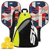 Selkirk Sport SLK Helix Pro Pickleball Paddle | Thermoformed Carbon Fiber Core Pickleball Paddles with Carbon Fiber & Fiberglass Hybrid Face | Unmatched Control | Patriot Bundle