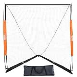 VEVOR Lacrosse Goal, 6' x 6' Lacrosse Net, Portable Lacrosse Goal with Carry Bag, Fiberglass Rod Backyard Lacrosse Training Equipment, Easy Setup Collegiate Goal, Perfect for Youth Adult Training