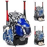 GOTECH Softball Bag for Youth & Adults, Baseball Bag with Fence Hook, Lightweight Bat Backpack with Shoe Compartment, Large Main Compartment for Helmet