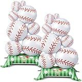 Soulchen 2 Pcs 3.5 ft Giant Self Standing Baseball Foil Balloons for Baseball Birthday Party Decoration Team Celebration Decor Backyard BBQ Sports Themed Party Supplies